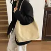 Bolso tote vintage de gamuza estilo coreano para mujer, bolso de hombro de nuevo diseño de nicho a la moda, bolso cruzado de gran capacidad para el día a día