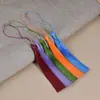 Atacado 13cm Seda de Gelo Fechado Borla Estilo Chinês Pingente de Leque Marcador de Página Acessórios de Pendurar em Roupas Espinho Decorativo Joias Borla Decorativa