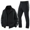 Conjunto de Algodão Puro de Tamanho Grande 2026, Conjunto Cardigan para Esportes ao Ar Livre e Lazer de Primavera e Outono, Conjunto de Três Peças de Moletom Confortável e Respirável