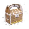 Caja de regalo de tesoro portátil transfronterizo en stock universal moneda de oro de isla cuadrada europea y americana cartón de embalaje plegable con veta de madera
