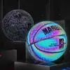 Bola de Basquete Refletiva Transfronteiriça Não. Bola de Basquete Fluorescente Brilhante de 7 Noites PU Resistente ao Desgaste Legal Presente de Celebridade da Internet Bola de Basquete Personalizável