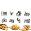Línea de producción semiautomática de bajo costo a pequeña escala para papas fritas de uso comercial, lavado, pelado, rebanado, fritura y desaceitado de papas
