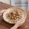 Criba de bambú con borde de alambre de cobre, criba plana de bambú con agujeros, aventador redondo de bambú, productos de bambú tejidos a mano para el hogar, criba de bambú.