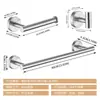 Estante de Almacenamiento de Baño de Cinco Piezas de Acero Inoxidable Personalizado Estante para Toallas Multifuncional Juego de Estantes de Almacenamiento Transfronterizo