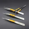 Pinzas de acero inoxidable puntiagudas antideslizantes herramientas de reparación de teléfonos móviles diy hechas a mano pinzas para pedrería de uñas venta al por mayor de fábrica
