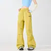 Pantalones de Trabajo Morados Luotuo de Secado Rápido para Mujer 2026 Nuevo Verano Deportes al Aire Libre Protección Solar a Prueba de Viento Delgados Pantalones Paracaidistas