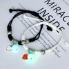 Pulseira luminosa de casal para homens e mulheres, estilo coreano simples, pulseira de coelhinho para namoradas, presente de formatura para estudantes masculinos e femininos