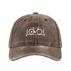 Gorra de Béisbol Popular Lavada Estampada con Corazón de Bicicleta para Hombres y Mujeres, Gorra con Visera Estampada para Protección Solar al Aire Libre