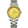 Chennuo SENO reloj oro rosa en vivo impermeable moda reloj de pareja doble calendario reloj de cuarzo