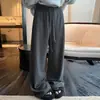 Pantalones de maternidad de pierna ancha, nuevo estilo otoño/invierno, con cordón y caída fluida, adecuados para uso prenatal y posnatal, se pueden usar como prenda exterior y tienen un aspecto favorecedor y casual