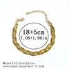 Set de Pulseras de Moda para Mujer de Acero Inoxidable 304L, Pulsera de Acero de Titanio de Venta Caliente Europea y Americana con Interior Chapado en Oro Real de 18K, Venta al por Mayor