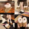 Zapatos Exteriores de Algodón con Suela Gruesa para Mujer Otoño e Invierno 2025 Botas de Nieve Cálidas Engrosadas con Forro de Felpa Botas de Algodón con Piel Integrada