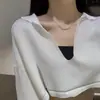 Collar de Diseño de Sonrisa de Panal 2022 para Mujer, Cadena Corta de Plata de Ley para Clavícula con Forma de Diamante, Joyería de Plata de Nicho