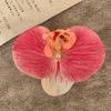Cabeza de Flor de Phalaenopsis de Simulación Impresión 3D Película Cabeza de Flor Ramillete Regalo de Acompañamiento Caja de Regalo DIY Decoración de Boda Flor Falsa