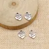 12x 10mm 0.8g Acessórios de vestuário DIY coração de amor pingente de amor e amado dupla face