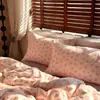 Conjunto de Roupa de Cama de Gaze Dupla 100% Algodão Grau A Materno e Infantil Quatro Peças, Capa de Edredom Espessa 100% Algodão Outono e Inverno, Lençol, Conjunto de Três Peças para Dormitório