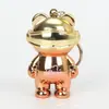 Chaveiro Criativo de Panda Feminino Desenho Animado Fofo Brinquedo Luminoso Casal Pingente de Chaveiro de Mochila Escolar Pingente Masculino para Pendurar