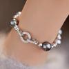 Pulseira de Pérolas Mais Quente da Amazon para Mulheres Nicho High-End Joias Transfronteiriças Pulseira Versátil de Mão Feminina Atacado