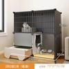 Jaula para Gatos Casa de Gato Integrada con Espacio Libre para Interior de Hogar Arenero para Gatos Jaula Vacía para Gatos Nido para Gatos Villa para Gatos