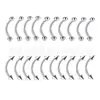 Clavo para Ceja de Aleación de Titanio F136 con Dientes Internos, Punta de Bola Redonda de Doble Punta, Varilla Curva, Clavo para Ombligo, Clavo para Oreja, Clavo para Lengua, Joyería para Piercing G23