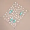 Redanco5D Repujado Popular Pegatinas para Uñas Serie Copo de Nieve Navideño Calcomanías Tridimensionales para Uñas Dr1319