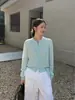 Estilo Coreano Minimalista Tg, Bolso Cruzado Pequeño de Cuello Redondo Limpio, Cárdigan de Punto con Cremallera para Mujer, Modelo Primavera 2026 26456