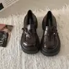 Mocasines de cuero versátiles estilo británico para mujer 2026 otoño vintage universitarios para ir al trabajo sin cordones zapatos que aumentan la altura