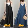 4 Cores em Estoque, Estilo Coreano e Japonês Vestido Longo Soltinho Sem Mangas de Alça, Vestido de Alça para o Verão 2025, Barra Larga, Vestido Regata Evasê Acima do Joelho