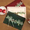 Manteles individuales y posavasos navideños de comercio exterior, decoraciones de mesa para restaurante transfronterizas, manteles individuales estampados con temática navideña, estilo ins de Oriente Medio