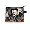 Bolsa de monedas de dibujos animados Miss Betty Estampado LOVE Cierre de cremallera Almacenamiento Bolsa pequeña Portátil para niñas Llavero para monedas Venta al por mayor