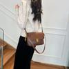 Cross-border Novo estilo Small Bag Women's 2024 High-grade One-shoulder Underarm Bag Simple Retro All-match Commuter Crossbody Small Square Bag