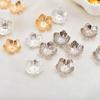 Accesorios de joyería DIY accesorios para horquillas hechos a mano espaciador soporte de flor de cinco hojas 100/bolsa 14mm oro/plata/kc