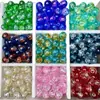 30 Colores 8-10 mm Perlas de Explosión de Grietas de Hielo Perlas de Vidrio Rachado de Dos Tonos Perlas de Vidrio Espíritu de Hielo Perlas Sueltas para Joyería DIY