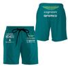 Novos Shorts de Verão 2023 da Equipe F1 Aston Martin Shorts de Praia para Pilotos de Fórmula 1