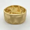 Pulsera Trendy de Patrón de Ola Irregular, Brazalete Liso Abierto, Suministro de Joyería de Gama Alta de Nicho para Comercio Exterior
