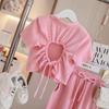 Conjunto Curto para Meninas Moda Verão Top Fino Calça Larga Infantil Conjunto Casual Esportivo Elegante de Duas Peças para Meninas