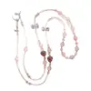 Cadena para Teléfono Cruzada Super Linda de Fresa Exquisita de Alta Gama Anti-Caída Cordón de Cuello Cristalino Linda Cruzada para Mujeres
