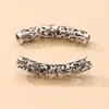 Acessórios de Pulseira de Prata Esterlina 925 Retrô Prata Tailandesa Atacado Acessórios DIY Recortado 7mm Voando Juntos Tubo de Prata para Cotovelo