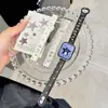 Correa de cuero doblemente tachonada con patrón de estrellas adecuada para Apple Watch 10 S11, Huawei 11, Fit5, GT6, pulsera Xiaomi
