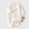 Mono de tela clase A unisex para bebé, para recién nacido, capa base para el hogar, ropa exterior, otoño/invierno, cálido, acolchado para bebé