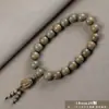 Pulsera de Sandalo Verde Argentino de 8mm con Doble Bucle para Hombres y Mujeres, Cuentas Budistas de Sandalo, Cuentas de Oración, Artículo Cultural, Regalo al por Mayor
