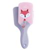 Pente infantil rosa com almofada de ar de alpaca branca pente fofo de desenho animado para estudantes padrão de impressão em pequena escala