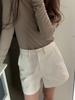 Em estoque Coreano Dongdaemun Cor Sólida Manga Longa Camiseta Base Primavera e Verão Feminino Fino Ajustado Emagrecimento Roupa Exterior Top oun * e