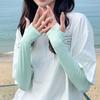 Mangas de Hielo de Verano Mejoradas Mangas de Protección Solar Unisex Seda de Hielo Protección UV Codo Delgadas para Salir Montar Protector de Brazo