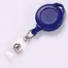 Porta-Crachá Retrátil de Plástico 1,5cm Cordão para Identificação, Clipe de Cartão de Cor Sólida, Chaveiro Retrátil de Alta Elasticidade