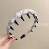 Faixa de Cabelo Xadrez Dentada Antiderrapante para Mulheres 2026 Novo Estilo Lavar o Rosto Prender o Cabelo Arrumar Fios Soltos Não Aperta a Cabeça Versátil para o Trajeto