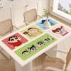 Crayon Pequeno Nova Refeição Desenho Animado Toalha de Mesa de Couro Dupla Face Impermeável e à Prova de Óleo à Prova de Sujeira Tapete para Mesa de Centro Tapete Protetor de Mesa