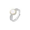 Anillo Abierto con Diseño de Huevo de Paloma, Anillo de Cola Único, Temperamento de Alta Gama, Ajustable para Mujeres