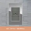 Tomada de Parede 3 Posições Cinza Vidro Tipo 118 Padrão Brasileiro 20A com Porta USB + Tipo C Painel Embutido