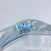 Aretes de titanio ASTMF-13 con corona de 4 puntas, Aretes de labio de titanio G23 con rosca interna y zirconia, Joyería para piercing